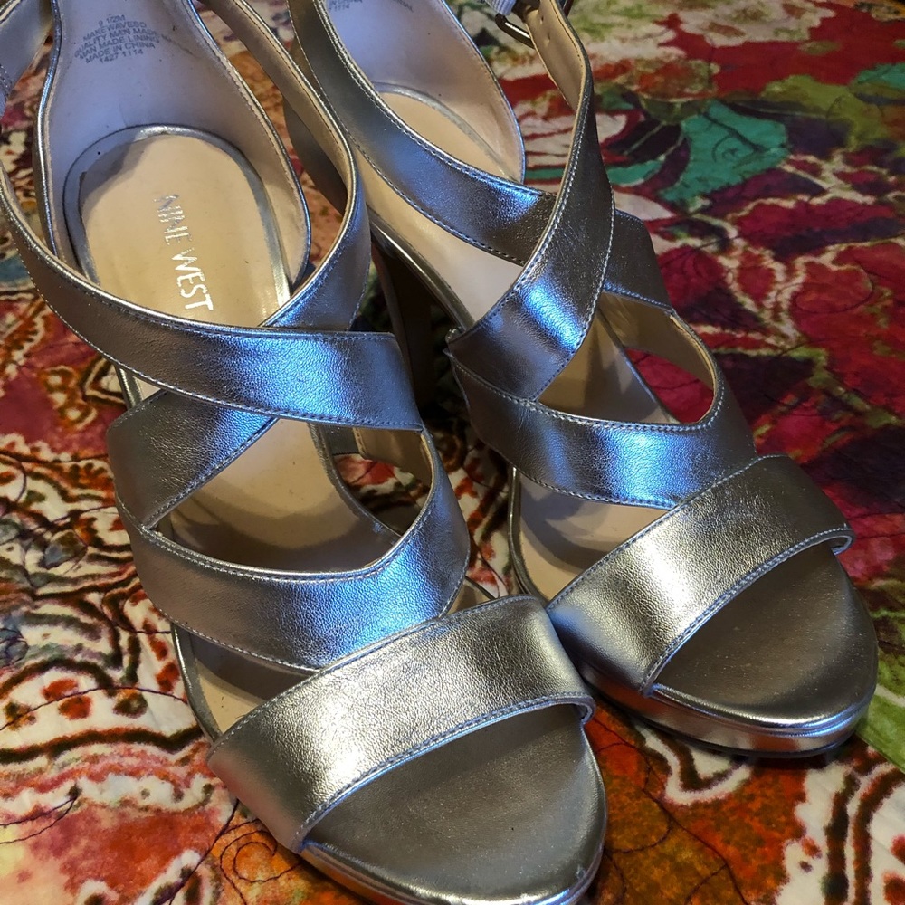 Silver Nine West shoes
